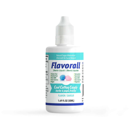 Flavorall Cool Cotton Candy liquid sweetener bottle - Sugar Free Sweetener for healthy sweetness.