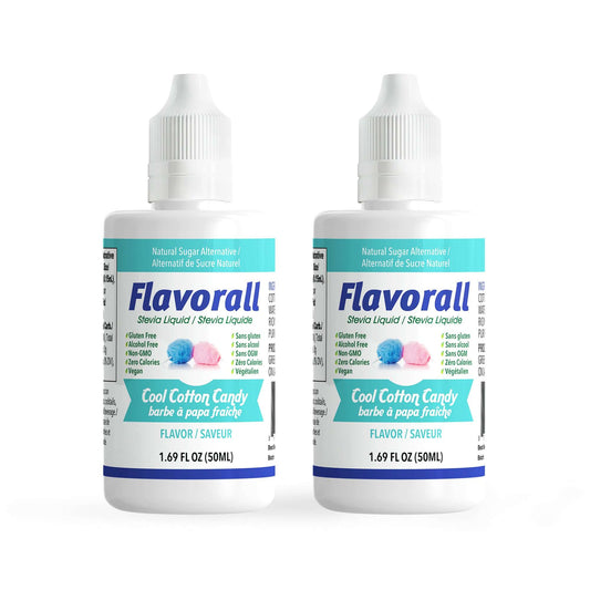 Flavorall Cool Cotton Candy liquid sweetener, sugar free sweetener, 50ml bottles, non-GMO, halal.