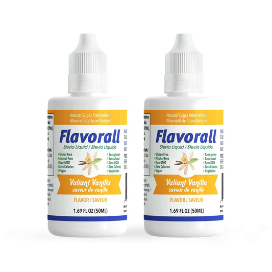 Flavorall Valiant Vanilla sugar free sweetener for healthy desserts, vegan, diabetic friendly, natural liquid alternative