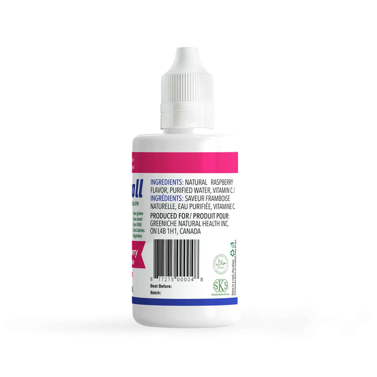 Flavorall Radiant Raspberry Sugar Free Sweetener liquid drops bottle ingredients and nutritional information